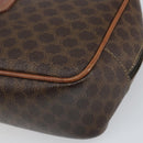CELINE Macadam Canvas Pouch PVC Leather Brown Auth 166653-8