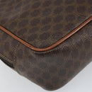 CELINE Macadam Canvas Pouch PVC Leather Brown Auth 166653-9