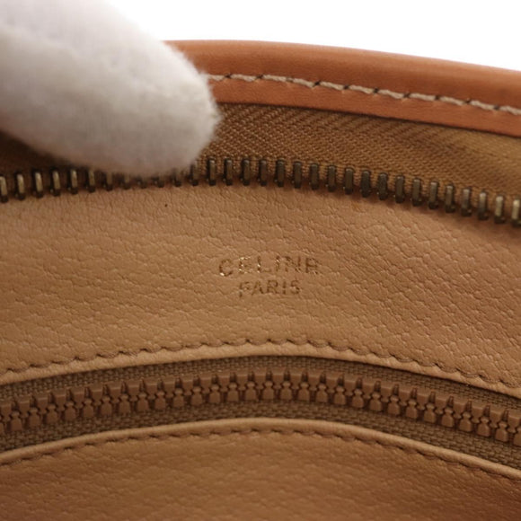 CELINE Macadam Canvas Clutch Bag PVC Beige Gold Auth 166654