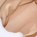 CELINE Macadam Canvas Clutch Bag PVC Beige Gold Auth 166654-10