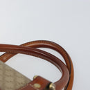 CELINE Macadam Canvas Boston Bag PVC Beige Gold Auth 166655-8