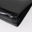 Salvatore Ferragamo Chain Gancini Shoulder Bag Patent Black Gold Auth 166656-16