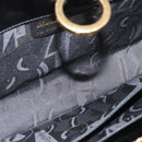 Salvatore Ferragamo Chain Gancini Shoulder Bag Patent Black Gold Auth 166656-11