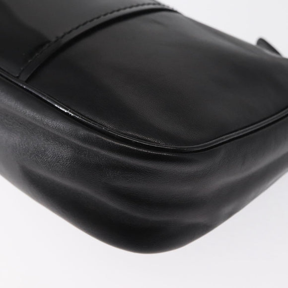 Salvatore Ferragamo Vala Shoulder Bag Leather Black Gold Auth 166657