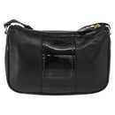 Salvatore Ferragamo Vala Shoulder Bag Leather Black Gold Auth 166657-2