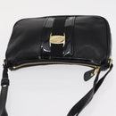Salvatore Ferragamo Vala Shoulder Bag Leather Black Gold Auth 166657-6