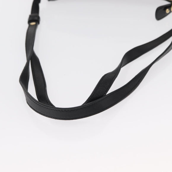 Salvatore Ferragamo Vala Shoulder Bag Leather Black Gold Auth 166657