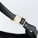 Salvatore Ferragamo Shoulder Bag Leather Black Silver Auth 166658-10