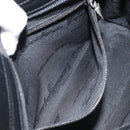 Salvatore Ferragamo Shoulder Bag Leather Black Silver Auth 166658-21