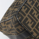 FENDI Zucca Canvas Vanity Pouch Black Brown Auth 166661-16