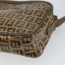 FENDI Zucchino Canvas Shoulder Bag Beige Auth 166662-15