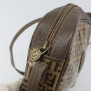 FENDI Zucchino Canvas Shoulder Bag Beige Auth 166662-11