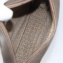 FENDI Zucchino Canvas Shoulder Bag Beige Auth 166662-12