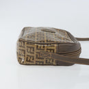 FENDI Zucchino Canvas Shoulder Bag Beige Auth 166662-3