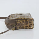 FENDI Zucchino Canvas Shoulder Bag Beige Auth 166662-4