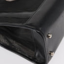 GUCCI Mesh Hand Bag Nylon Leather Black 000 2058 0500 Auth 166665-9