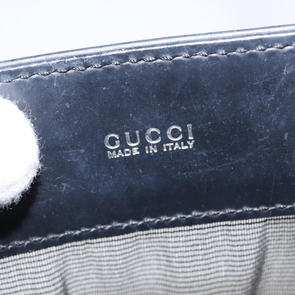 GUCCI Mesh Hand Bag Nylon Leather Black 000 2058 0500 Auth 166665