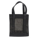 GUCCI Mesh Hand Bag Nylon Leather Black 000 2058 0500 Auth 166665-2