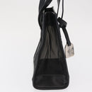 GUCCI Mesh Hand Bag Nylon Leather Black 000 2058 0500 Auth 166665-4