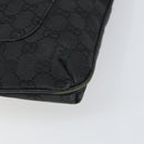 GUCCI GG Canvas Shoulder Bag Black Silver 122793 Auth 166666-9