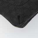 GUCCI GG Canvas Shoulder Bag Black Silver 122793 Auth 166666-14