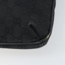 GUCCI GG Canvas Shoulder Bag Black Silver 122793 Auth 166666-15