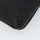 GUCCI GG Canvas Shoulder Bag Black Silver 122793 Auth 166666-16