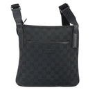 GUCCI GG Canvas Shoulder Bag Black Silver 122793 Auth 166666-13