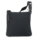 GUCCI GG Canvas Shoulder Bag Black Silver 122793 Auth 166666-2