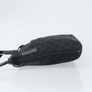 GUCCI GG Canvas Shoulder Bag Black Silver 122793 Auth 166666-4