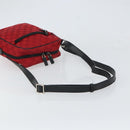 GUCCI GG Canvas Shoulder Bag Red Silver 018 1612 Auth 166667-7