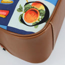 GUCCI Shoulder Bag Canvas Gold Blue Auth 166668-16