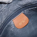 GUCCI Shoulder Bag Canvas Gold Blue Auth 166668-18