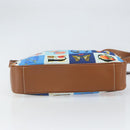 GUCCI Shoulder Bag Canvas Gold Blue Auth 166668-5