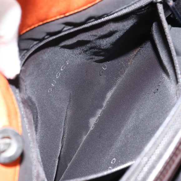 GUCCI Bamboo Hand Bag Canvas Orange 002 1016 2123 Auth 166672