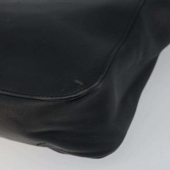 GUCCI Bamboo Hand Bag Leather Black 002 1061 Auth 166673