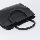 GUCCI Bamboo Hand Bag Leather Black 002 1061 Auth 166673-6