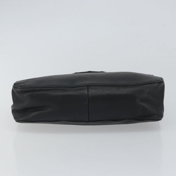 GUCCI Bamboo Hand Bag Leather Black 002 1061 Auth 166673