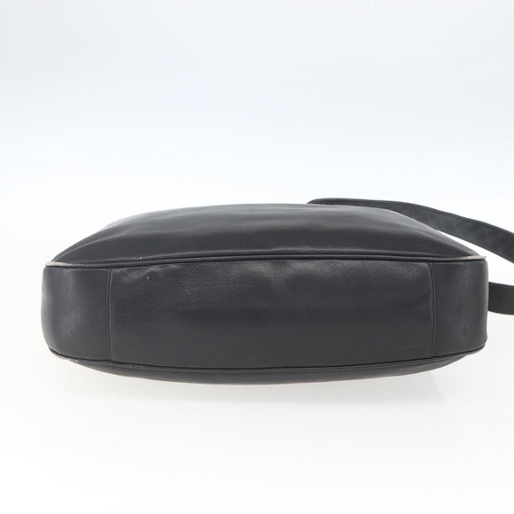 GUCCI Bamboo Hand Bag Leather 2way Black Gold 001 3444 1577 Auth 166674
