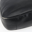 GUCCI Bamboo Hand Bag Leather 2way Black Gold 001 3444 1577 Auth 166674-16