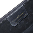 Salvatore Ferragamo Vala Hand Bag Leather White Gold Auth 166678-16