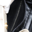 Salvatore Ferragamo Vala Hand Bag Leather White Gold Auth 166678-21