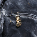 Salvatore Ferragamo Shoulder Bag Canvas Black Gold Auth 166679-20