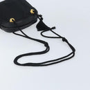 Salvatore Ferragamo Shoulder Bag Canvas Black Gold Auth 166679-7