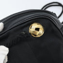 Salvatore Ferragamo Shoulder Bag Canvas Black Gold Auth 166679-8