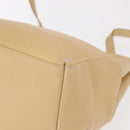 Salvatore Ferragamo Hand Bag Leather 2way Beige Gold Auth 166680-16
