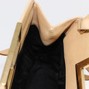 Salvatore Ferragamo Hand Bag Leather 2way Beige Gold Auth 166680-18