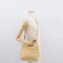 Salvatore Ferragamo Hand Bag Leather 2way Beige Gold Auth 166680-22