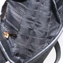 Salvatore Ferragamo Gancini Shoulder Bag Suede Leather Black Gold Auth 166681-17