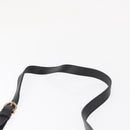 Salvatore Ferragamo Gancini Shoulder Bag Suede Leather Black Gold Auth 166681-8